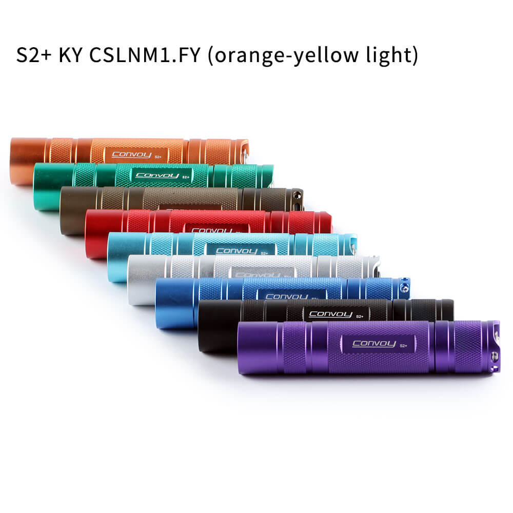 Convoy s2+ z pomarańczowo żółtą diodą Osram KY CSLNM1.FY