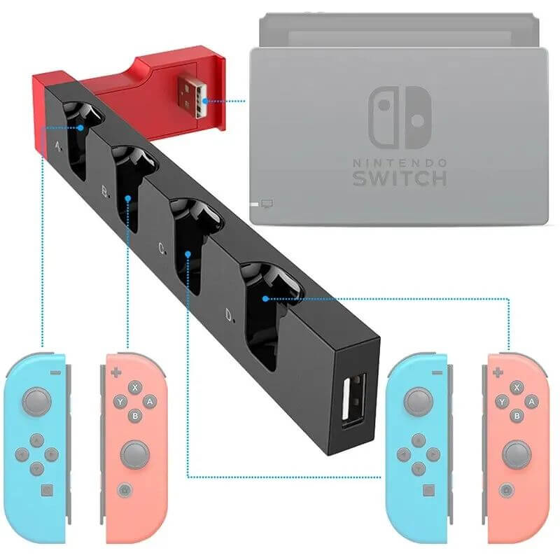 Hub USB do ładowania Joy-Con z podstawki konsoli Nintendo Switch