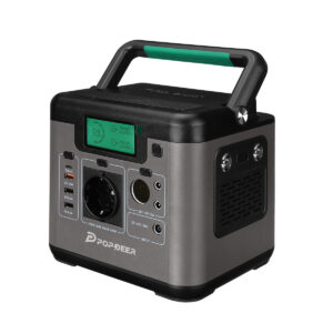 Przenośna stacja zasilania POPDEER S500 500W, ulepszony kabel ładujący 100W, zestaw akumulatorów 518,4Wh z gniazdami AC 220V, 65W PD do awaryjnego zasilania w domu [Wysyłka EU]