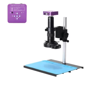 4K 51MP HDMI USB Przemysłowa Kamera Mikroskopowa Cyfrowa Monokularna z Powiększeniem 180X Obiektyw C-Mount do Naprawy Płyt PCB i Lutowania