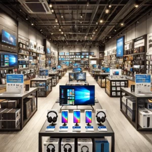 Nowoczesny sklep elektroniczny z wieloma produktami technologicznymi.