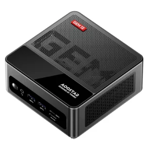 AOOSTAR GEM12 AMD Ryzen 7 8845HS 8-rdzeniowy 16-wątkowy mini komputer PC 32GB RAM DDR5 1TB SSD 4K wyjście na cztery ekrany WIFI6 BT5.2 HD USB4 Type-C Podwójne łącze LAN 2.5G...