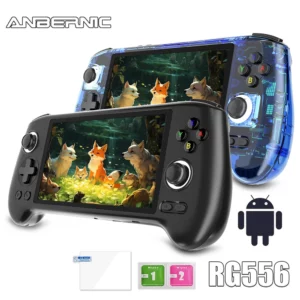 Konsola do gier retro ANBERNIC RG556 przenośna 64-bitowy system Android 13 Unisoc T820 5,48-calowy ekran AMOLED joystick Halla