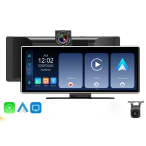 YUEHOO 11,26'' Samochodowe Radio Carplay 4K Kamera Deski Rozdzielczej Ekran Dotykowy HD Bezprzewodowy Bluetooth MP5 Odtwarzacz Multimedialny Rejestrator Jazdy z Przednią Kamerą...